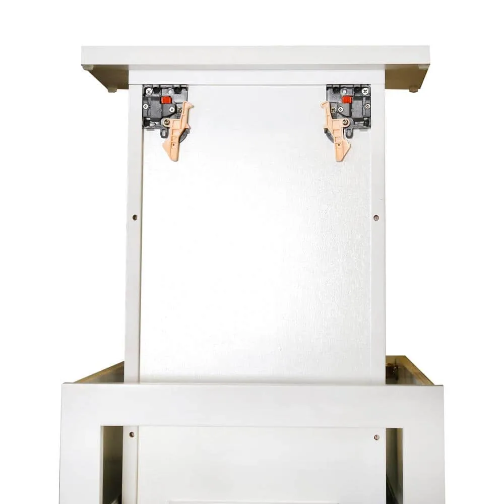 Plywell Ready to Assemble 12x34.5x24 in. Shaker Base with 1 Standard Drawer with 2 Deep Drawers in White, photo 6 of 9