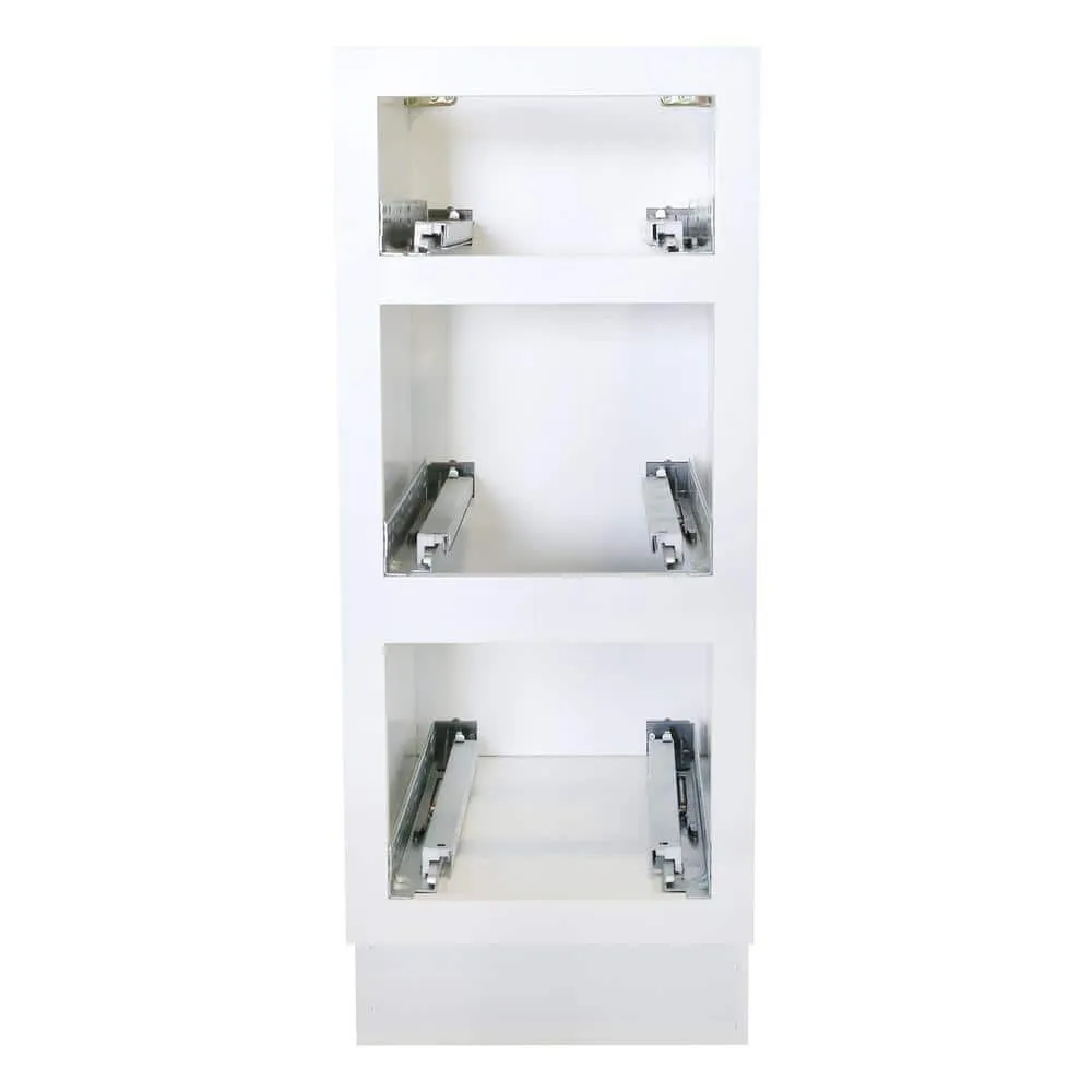 Plywell Ready to Assemble 12x34.5x24 in. Shaker Base with 1 Standard Drawer with 2 Deep Drawers in White, photo 7 of 9