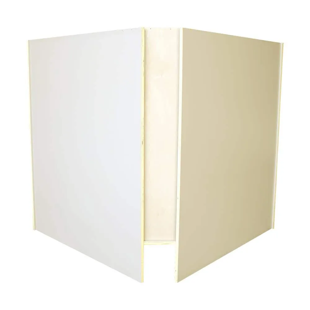 Plywell Ready to Assemble 33 in. x 34.5 in. x 24 in. Shaker Base Lazy Susan Cabinet in White, photo 3 of 6