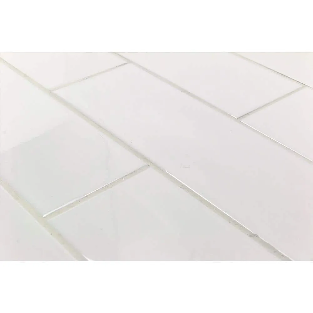 Ivy Hill Tile Essential White 3 in. x 6 in. x 6 mm Polished Ceramic Wall Subway Tile (11.73 sq. ft./case), photo 5 of 8