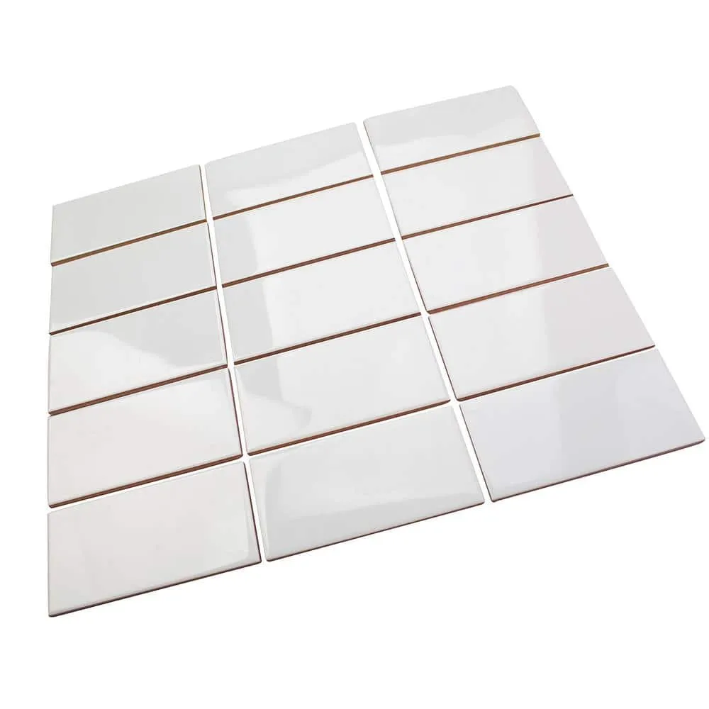 Ivy Hill Tile Essential White 3 in. x 6 in. x 6 mm Polished Ceramic Wall Subway Tile (11.73 sq. ft./case), photo 8 of 8