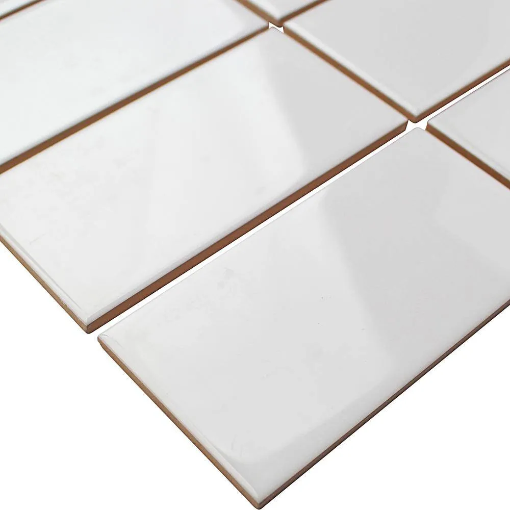 Ivy Hill Tile Essential White 3 in. x 6 in. x 6 mm Polished Ceramic Wall Subway Tile (11.73 sq. ft./case), photo 7 of 8