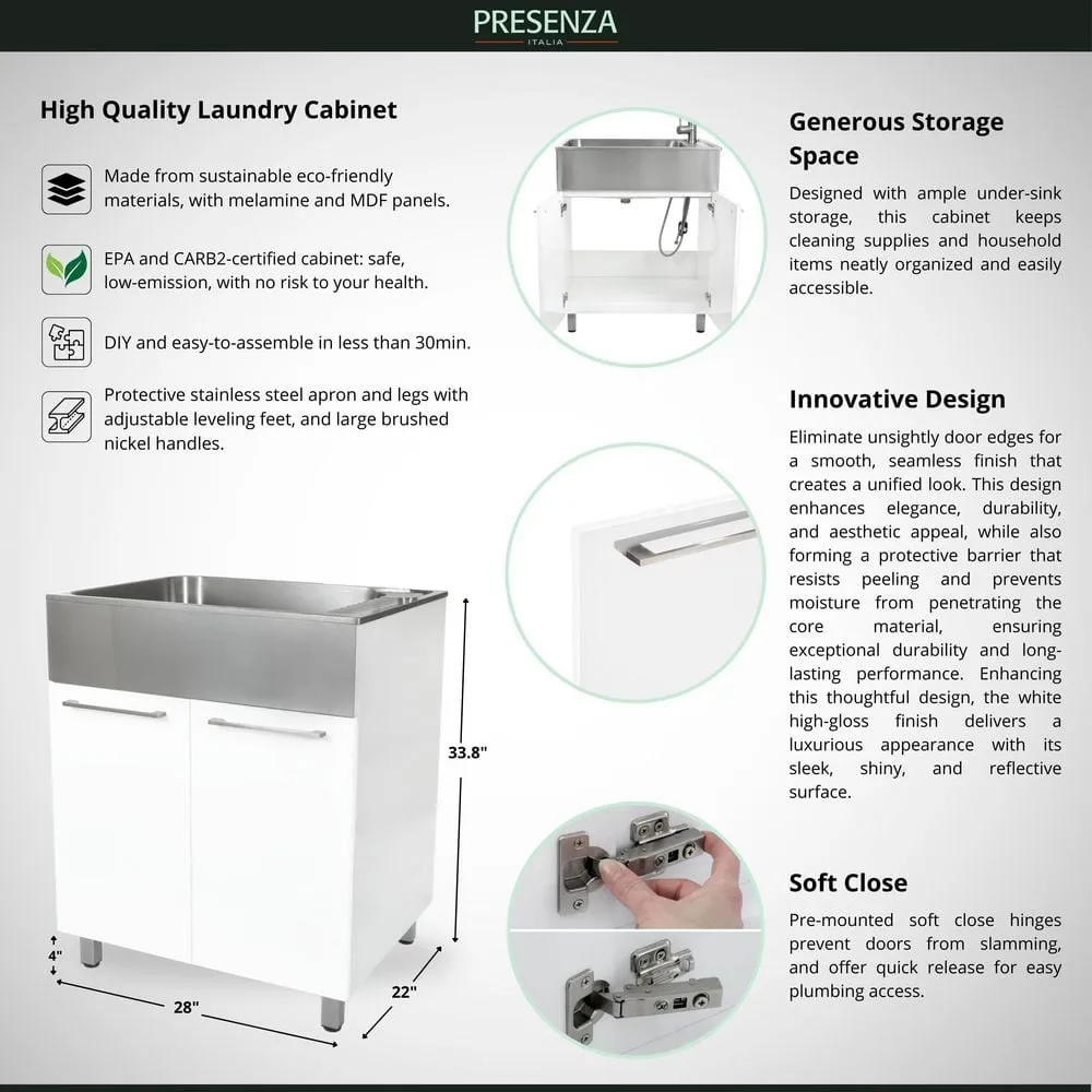 Presenza All-in-One Stainless Steel Drop-In Sink and Cabinet with Faucet, photo 9 of 10