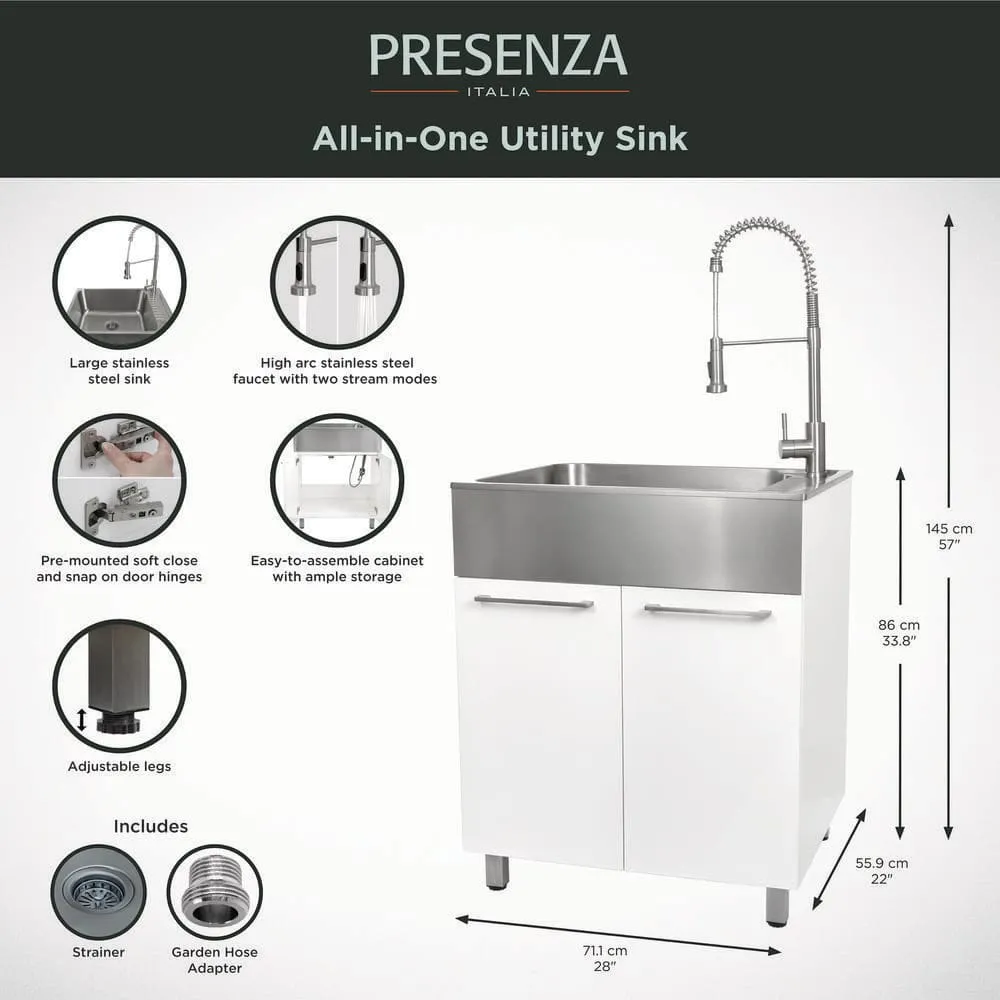 Presenza All-in-One Stainless Steel Drop-In Sink and Cabinet with Faucet, photo 7 of 10
