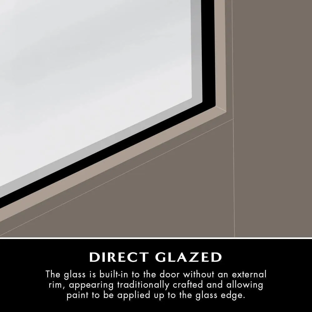 Steves & Sons 36 in. x 80 in. Legacy Series 3 Lite Clear Glass Left-Hand Inswing Primed Fiberglass Prehung Front Door, photo 4 of 6