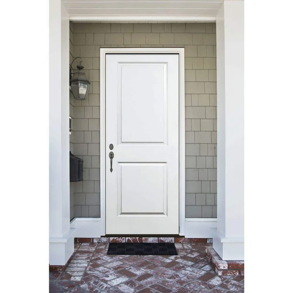 Steves & Sons 36 in. x 80 in. Premium 2-Panel Square Primed White Steel Prehung Front Door, Right-Hand Inswing, 4 in. Wall, photo 11 of 11