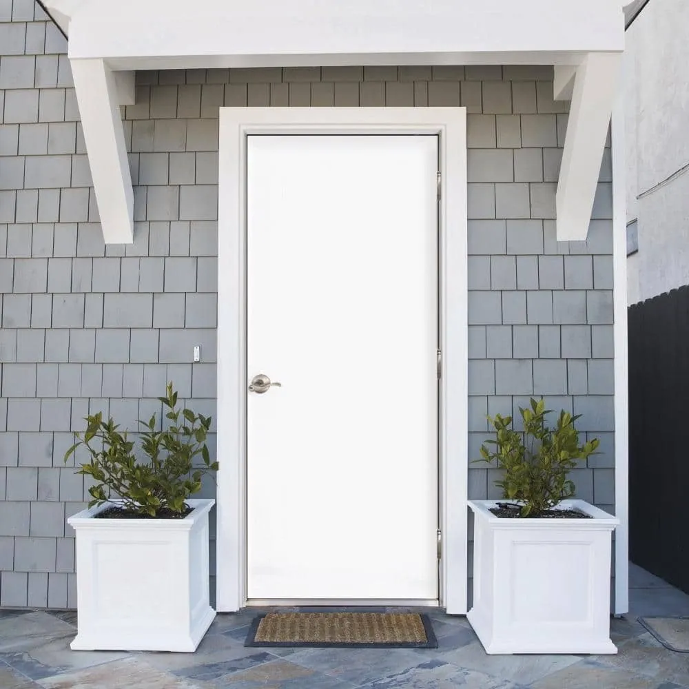 Steves & Sons 24 in. x 80 in. Premium Flush Primed White Left-Hand Outswing Steel Prehung Front Door with 4-9/16 in. Frame, photo 15 of 17