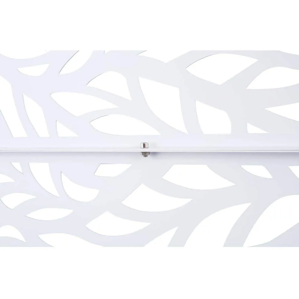 Runesay Outdoor 76 in. H x 48 in. W Metal Privacy Screen in White for Deck Balcony Patio, photo 6 of 8