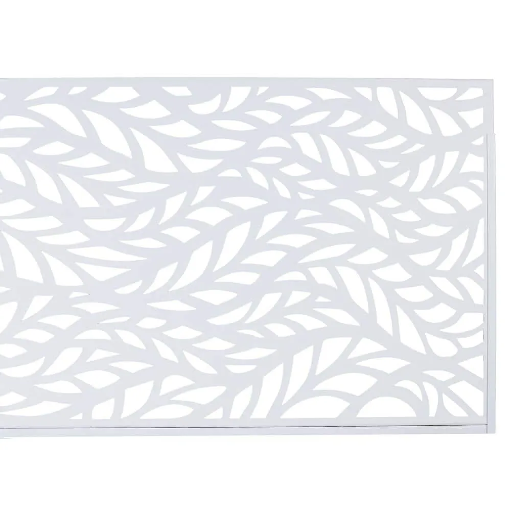 Runesay Outdoor 76 in. H x 48 in. W Metal Privacy Screen in White for Deck Balcony Patio, photo 8 of 8