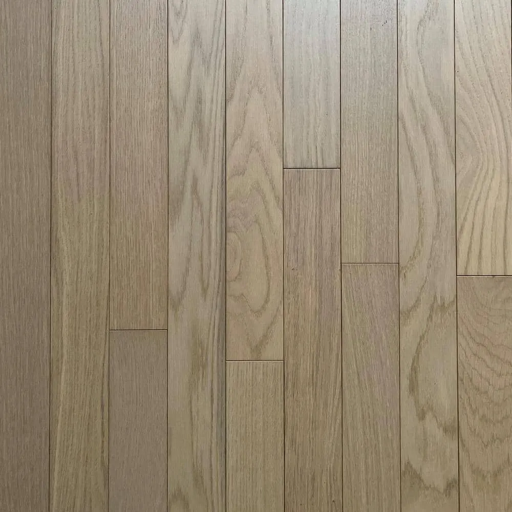 Dekorman White Sands Oak 3/8 in. T x 3 in. W Tongue and Groove Wire Brushed Engineered Hardwood Flooring (35.34 sq.ft./case), photo 3 of 5