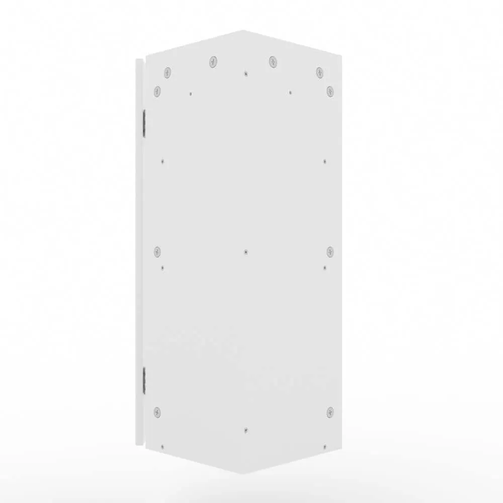 eclife 12.8 in. W x 24.2 in. H Rectangular Single Door Corner Surface Mount Frameless Medicine Cabinet with Mirror in White, photo 3 of 8