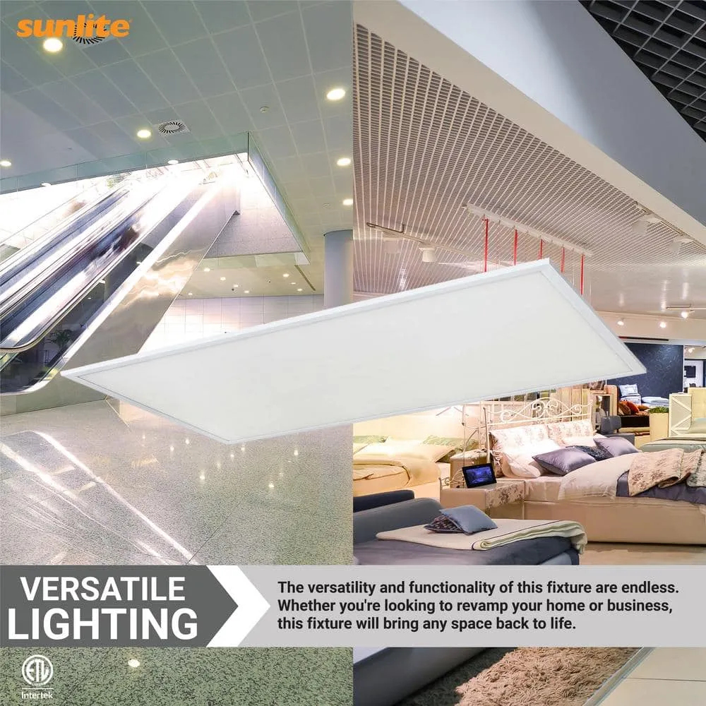 Sunlite 2 ft. x 4 ft. 390 Watt-Equivalent 6000 Lumens Lay In Dimmable Integrated LED Flat Panel Light 3000K (2-Pack), photo 7 of 7