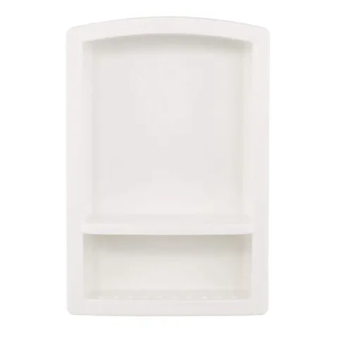 Recessed Solid Surface Soap Dish in White, 22 × 15 in