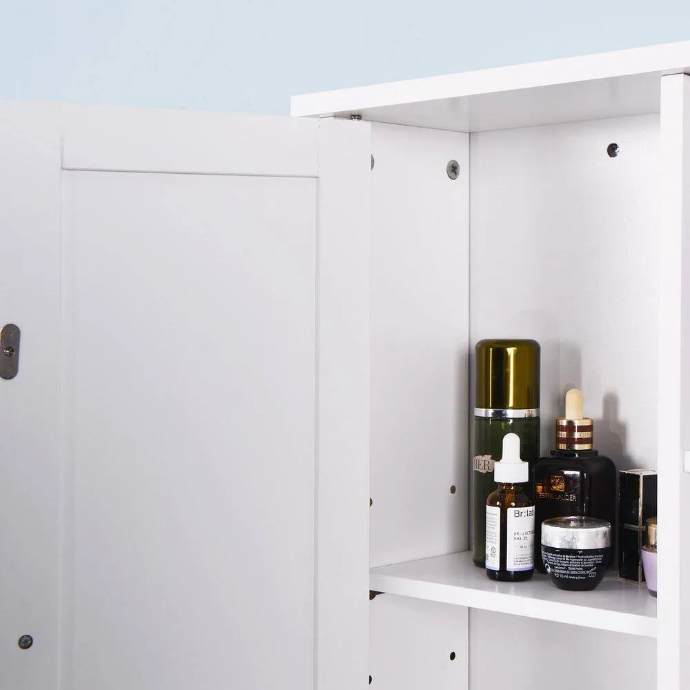 Tatayosi 7.10 in. W x 23.62 in. L x 28 in. H in White MDF Surface Mount Medicine Cabinet without Mirror, with a Door, photo 6 of 8