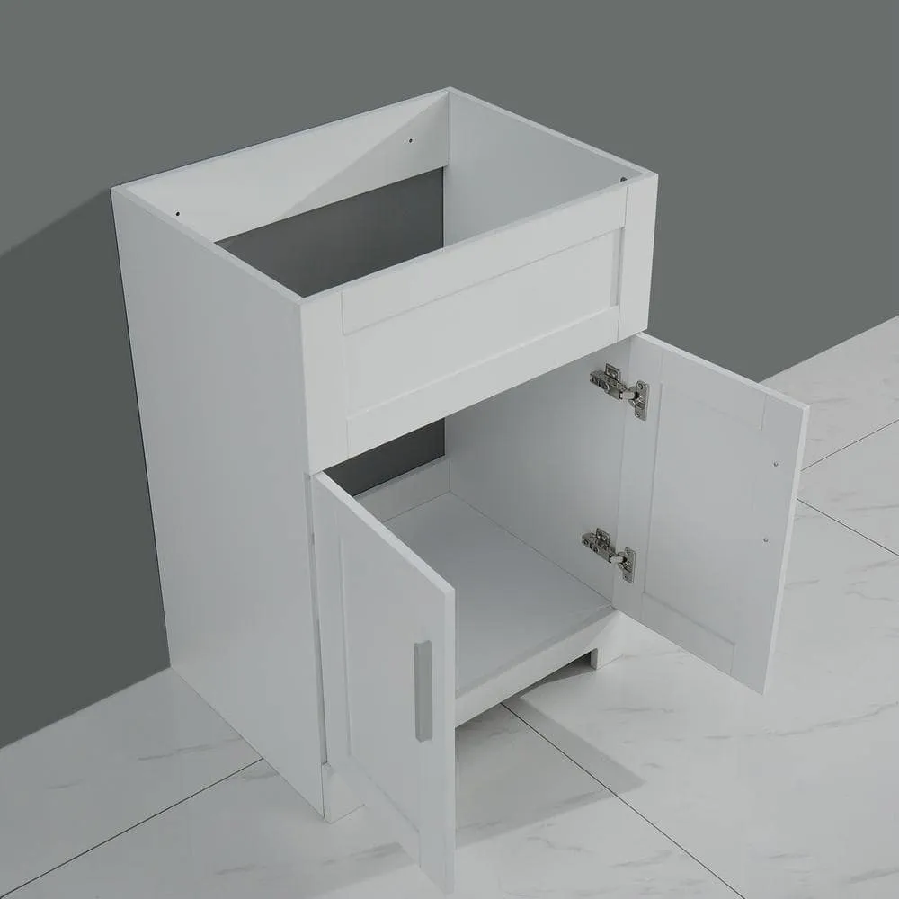 Tatayosi White Laundry Tub Cabinet with Stainless Steel Sink and Faucet, photo 8 of 8