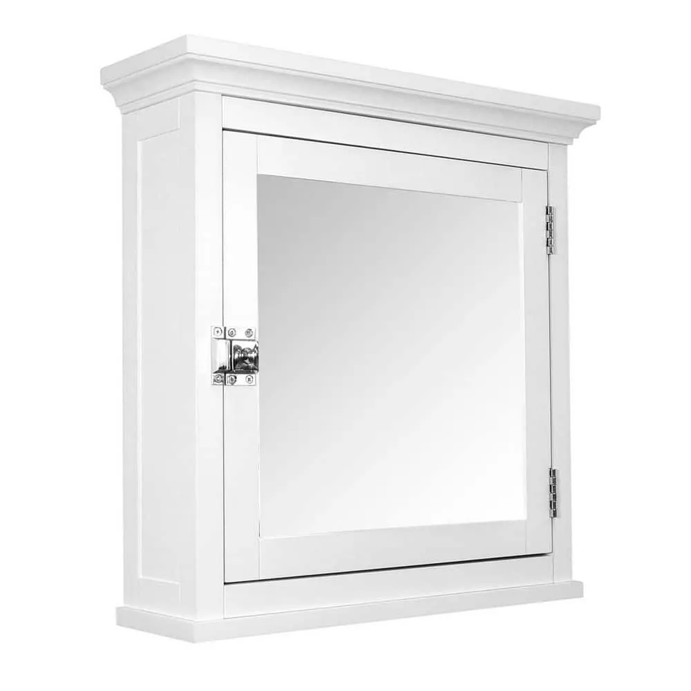 Teamson Home Madison 20.24 in. W x 19 in. H x 7 in. D Removable Medicine Cabinet with Mirrored Door in White, photo 5 of 7