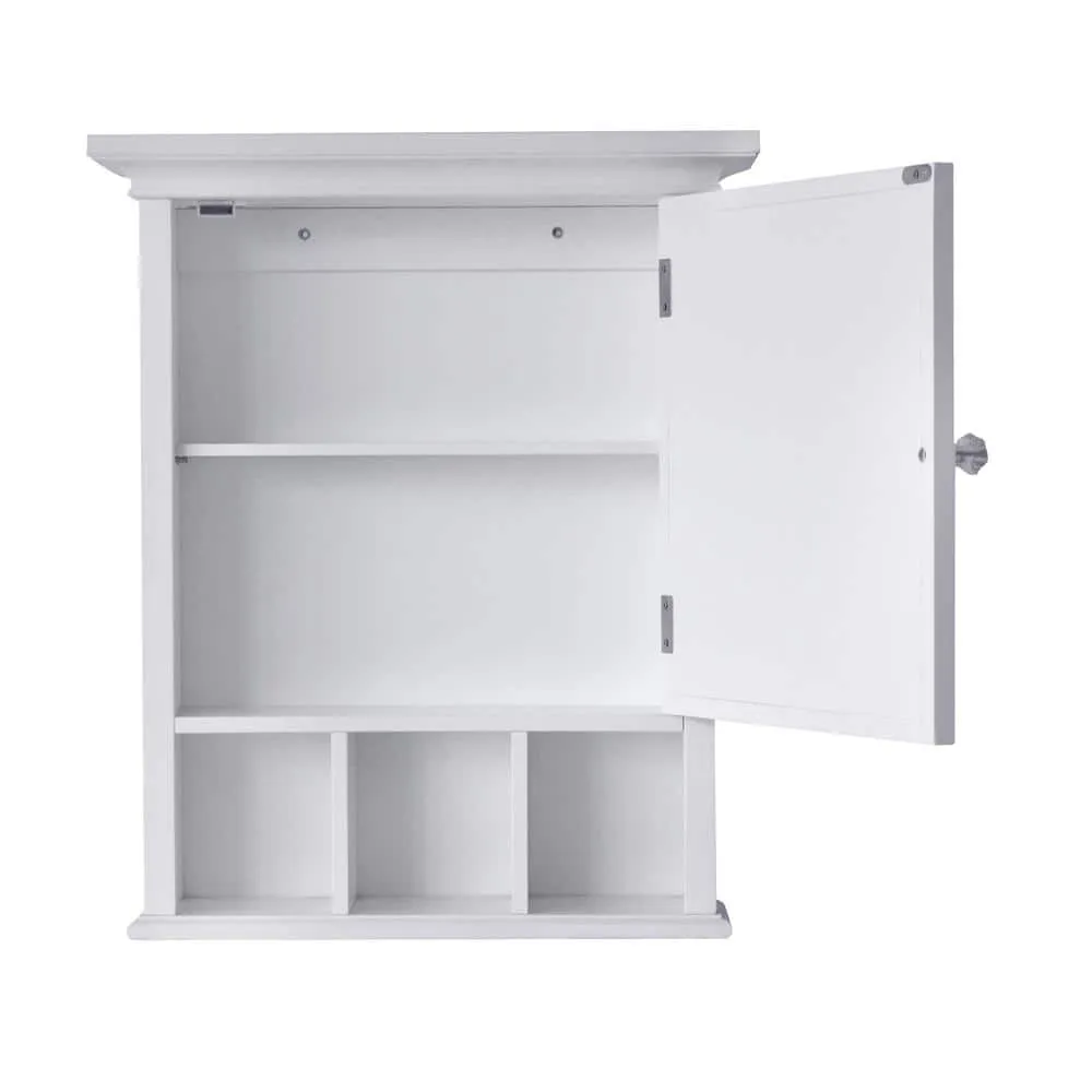 Teamson Home Neal 20 in. W x 24.13 in. H x 6.5 in. D Wooden Medicine Cabinet with Mirrored Door, White, photo 2 of 8