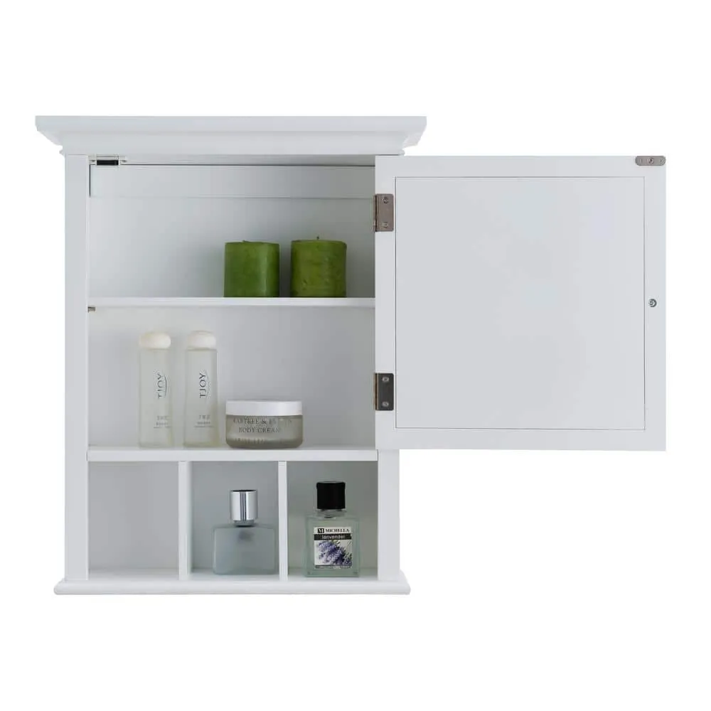 Teamson Home Neal 20 in. W x 24.13 in. H x 6.5 in. D Wooden Medicine Cabinet with Mirrored Door, White, photo 6 of 8