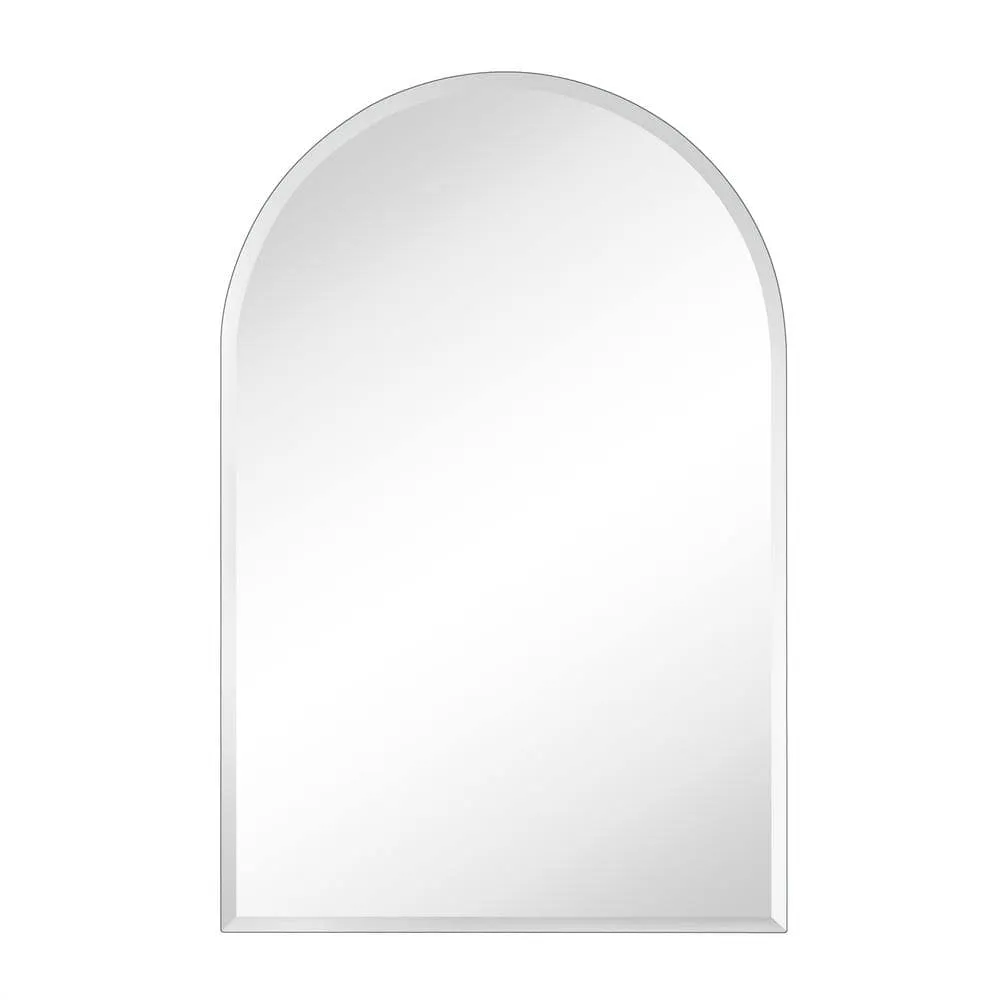 TEHOME Tomace 20 in. W x 30 in. H Arched Recess and Surface Mount Frameless Medicine Cabinet with Mirror, photo 8 of 9