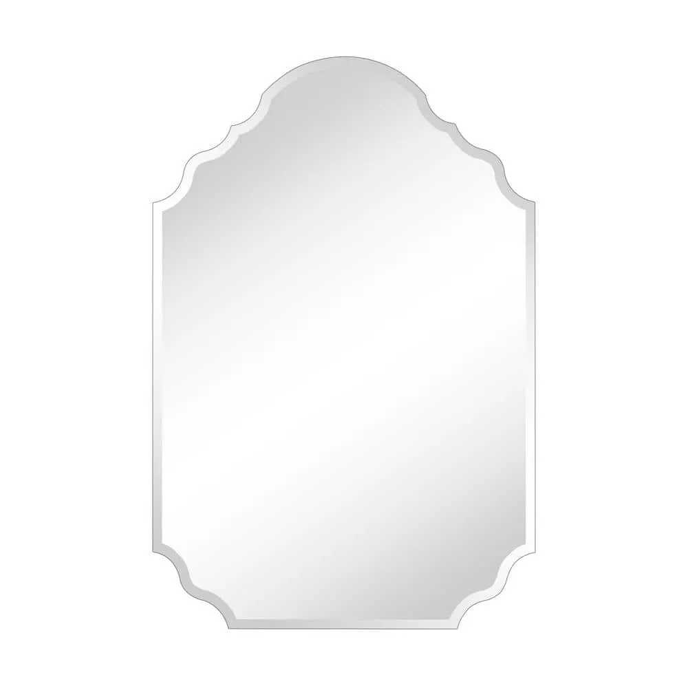 TEHOME Tomace 20 in. W x 30 in. H Novelty/Specialty Irregular Arched Metal Beveled Frameless Medicine Cabinet with Mirror, photo 4 of 8
