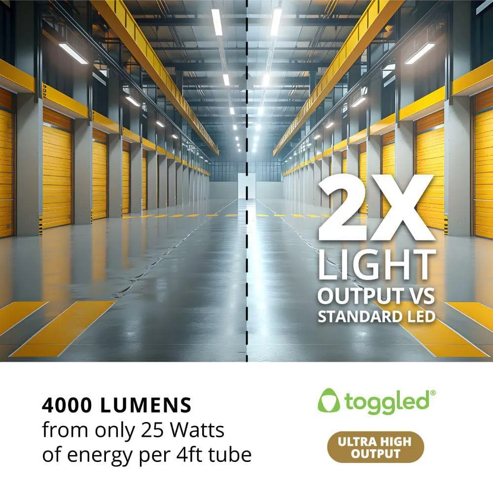 toggled 4 ft. 6-Light T8/T12 LED White High Bay High Output 6500K (LED Tubes Included), photo 2 of 7