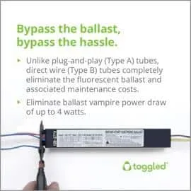 toggled 4 ft. 6-Light T8/T12 LED White High Bay High Output 6500K (LED Tubes Included), photo 6 of 7