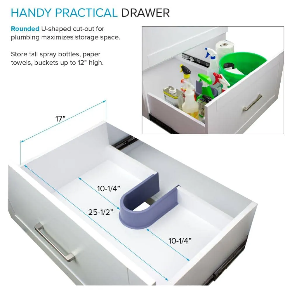 Transolid All-in-One 29" x 25.5" Stainless Steel Quartz Undermount Laundry Sink Cabinet with Faucet, photo 6 of 10