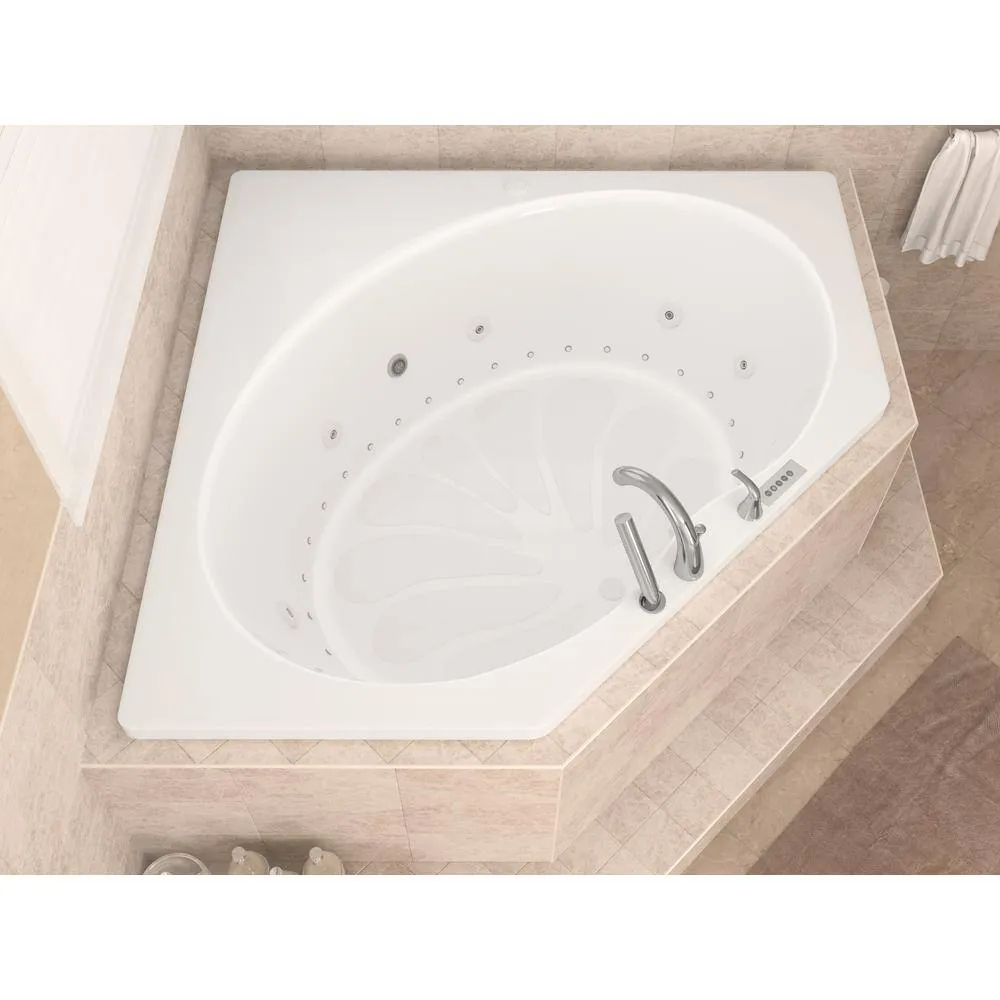 Universal Tubs Carnelian Diamond Series 5 ft. Center Drain Whirlpool and Air Bath Tub in White, photo 15 of 20