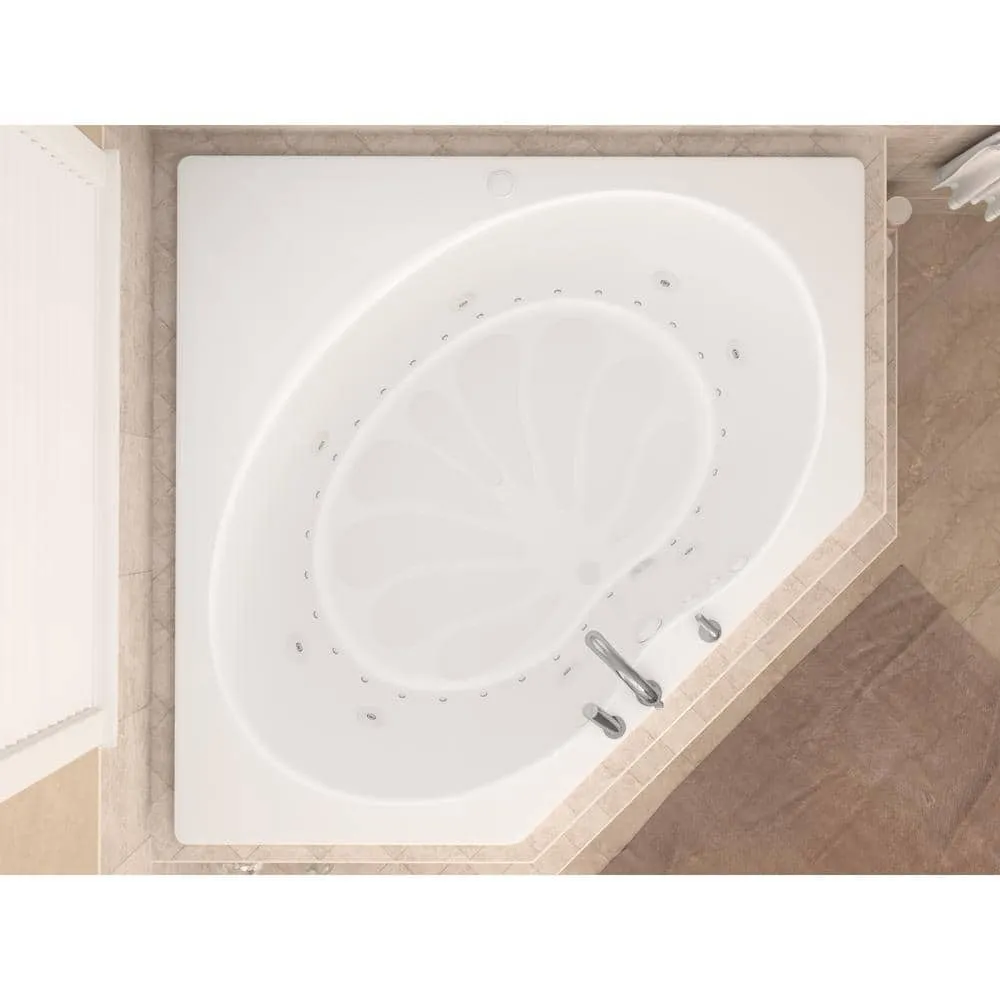 Universal Tubs Carnelian 5 ft. Center Drain Air Bath Tub in White, photo 20 of 20