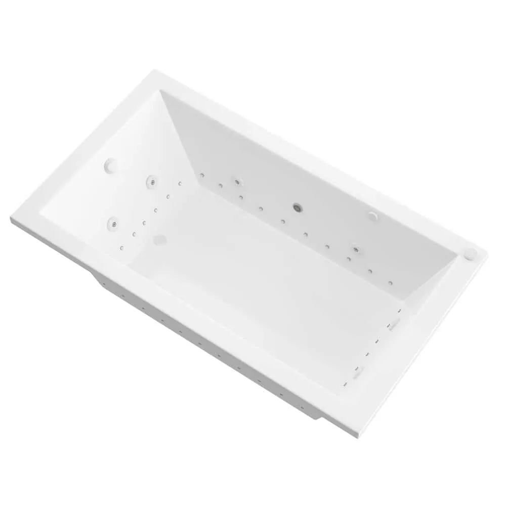 Universal Tubs Sapphire Diamond Series 5 ft. Right-Drain Rectangular Drop-in Whirlpool and Air Bath Tub in White, photo 14 of 21