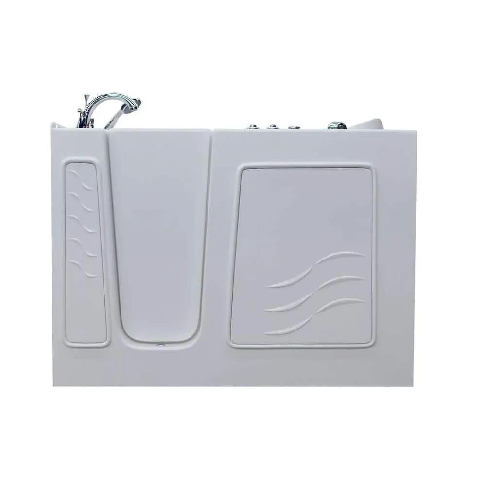 Universal Tubs Nova Heated 4.5 ft. Walk-In Whirlpool Bathtub in Biscuit with Chrome Trim, photo 48 of 52