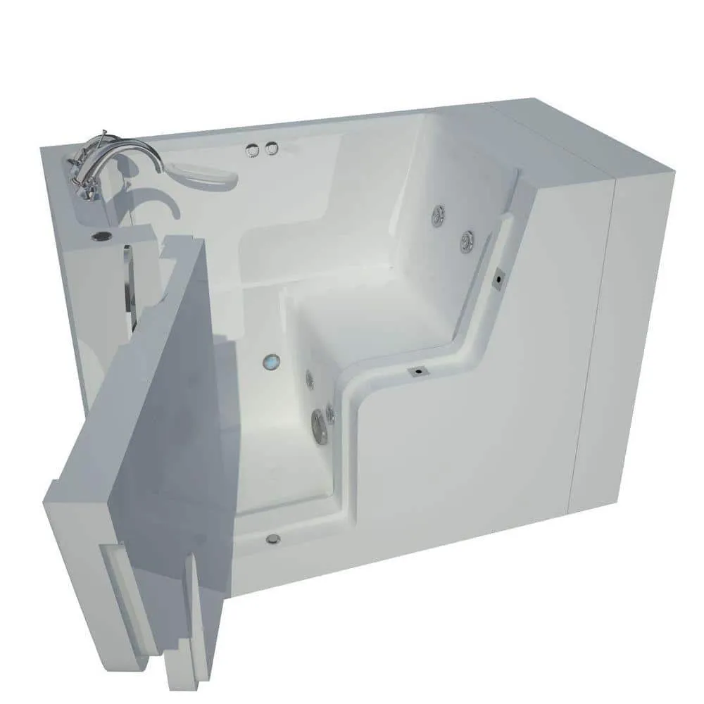 Universal Tubs Nova Heated Wheelchair Accessible 4.5 ft. Walk-In Whirlpool Bathtub in White with Chrome Trim, photo 13 of 19
