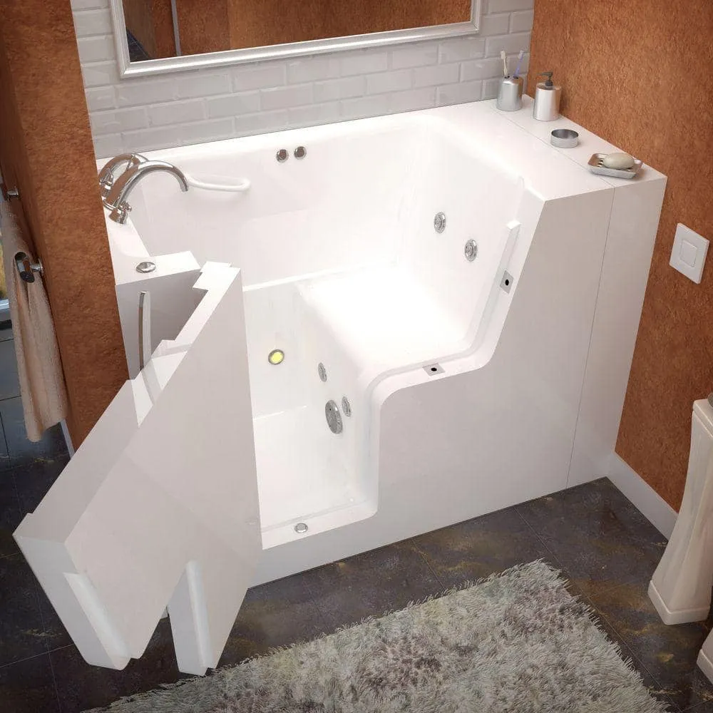 Universal Tubs Nova Heated Wheelchair Accessible 4.5 ft. Walk-In Whirlpool Bathtub in White with Chrome Trim, photo 15 of 19