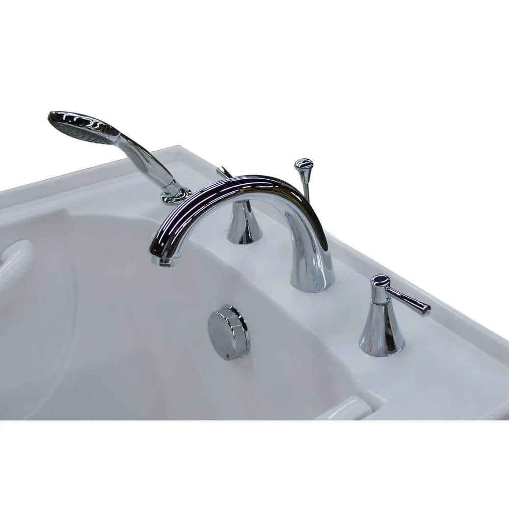 Universal Tubs Nova Heated Wheelchair Accessible 4.5 ft. Walk-In Whirlpool Bathtub in White with Chrome Trim, photo 19 of 19