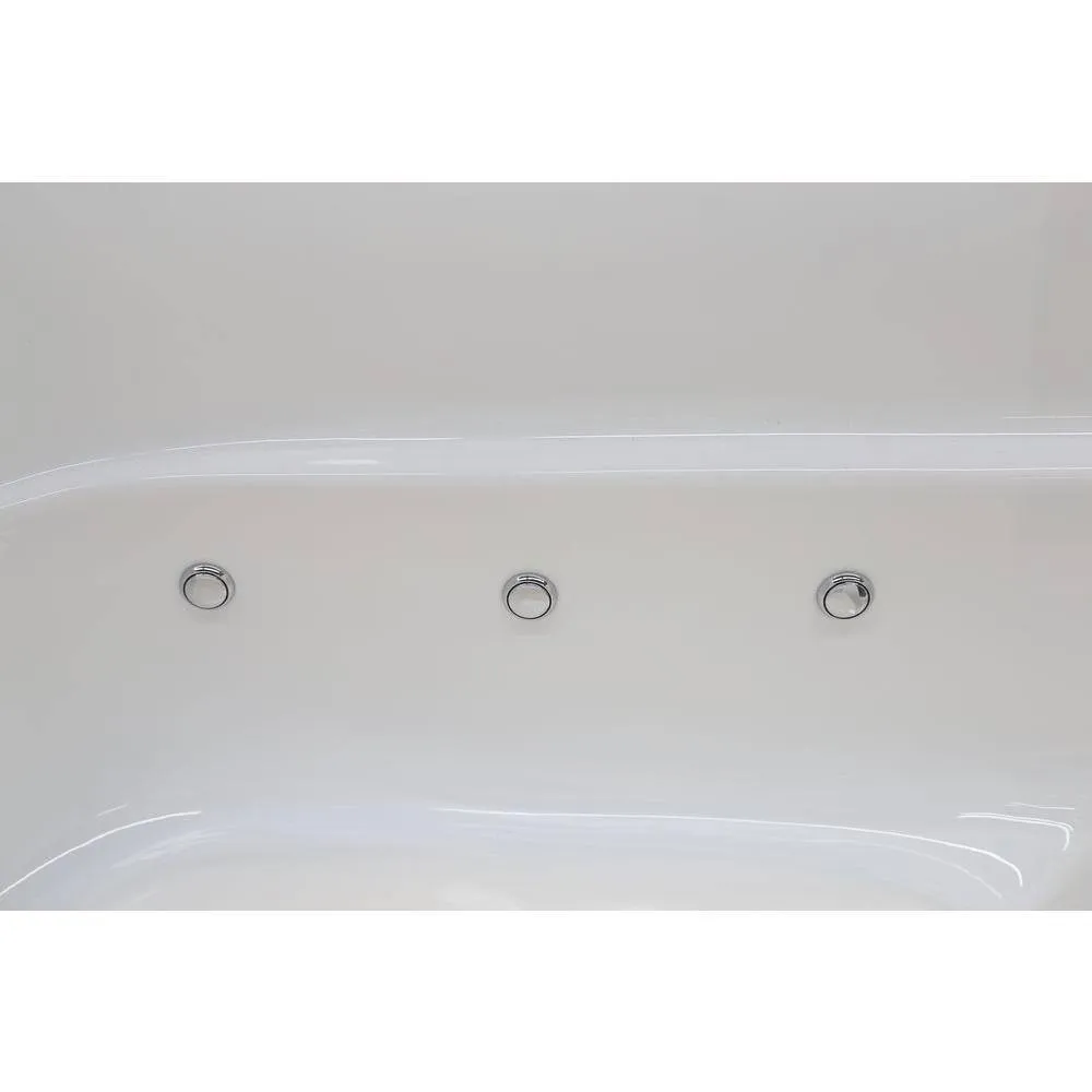 Universal Tubs Nova Heated Wheelchair Accessible 5 ft. Walk-In Air Jetted Tub, White, Chrome Trim, Left Drain, photo 16 of 19