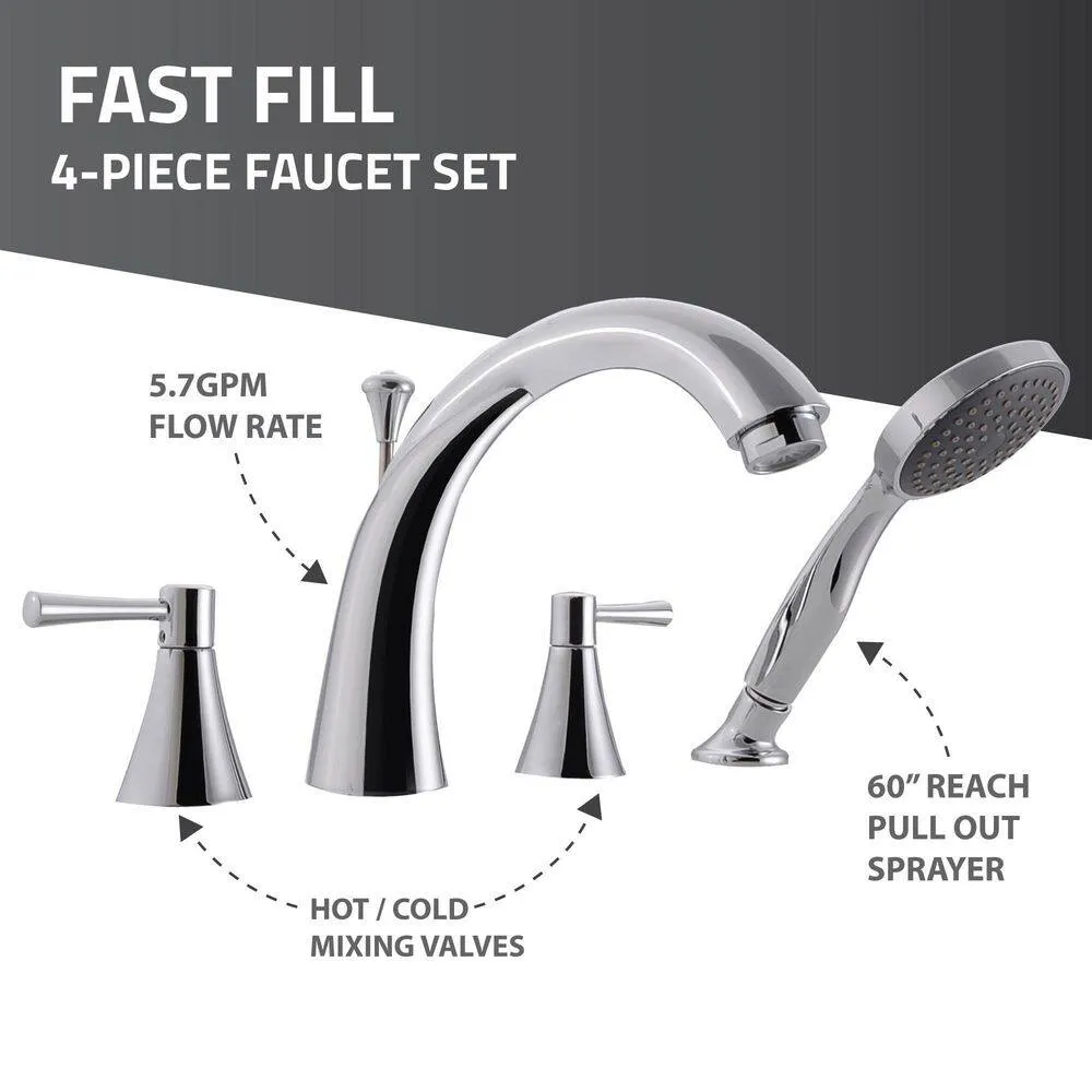 Universal Tubs HD Series 53 in. Right-Drain Quick Fill Walk-In Whirlpool Bathtub with Powered Fast Drain, White, photo 24 of 26