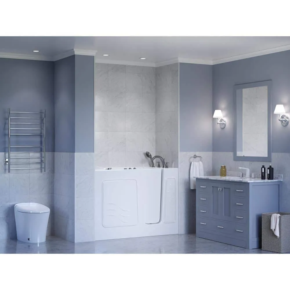 Universal Tubs HD Series 53 in. Right-Drain Quick Fill Walk-In Whirlpool Bathtub with Powered Fast Drain, White, photo 20 of 26