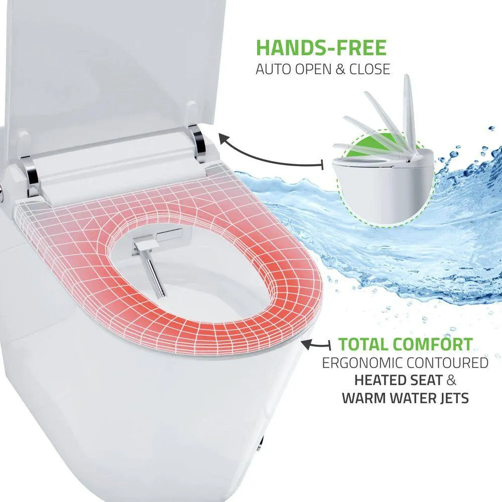 Universal Tubs 52.8 in. Walk-In Whirlpool Bathtub in White with 1.6 GPF Smart Toilet Combo, Left Drain, photo 21 of 23