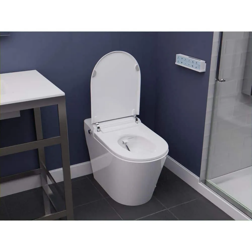 Universal Tubs 52.8 in. Walk-In Whirlpool Bathtub in White with 1.6 GPF Smart Toilet Combo, Left Drain, photo 17 of 23