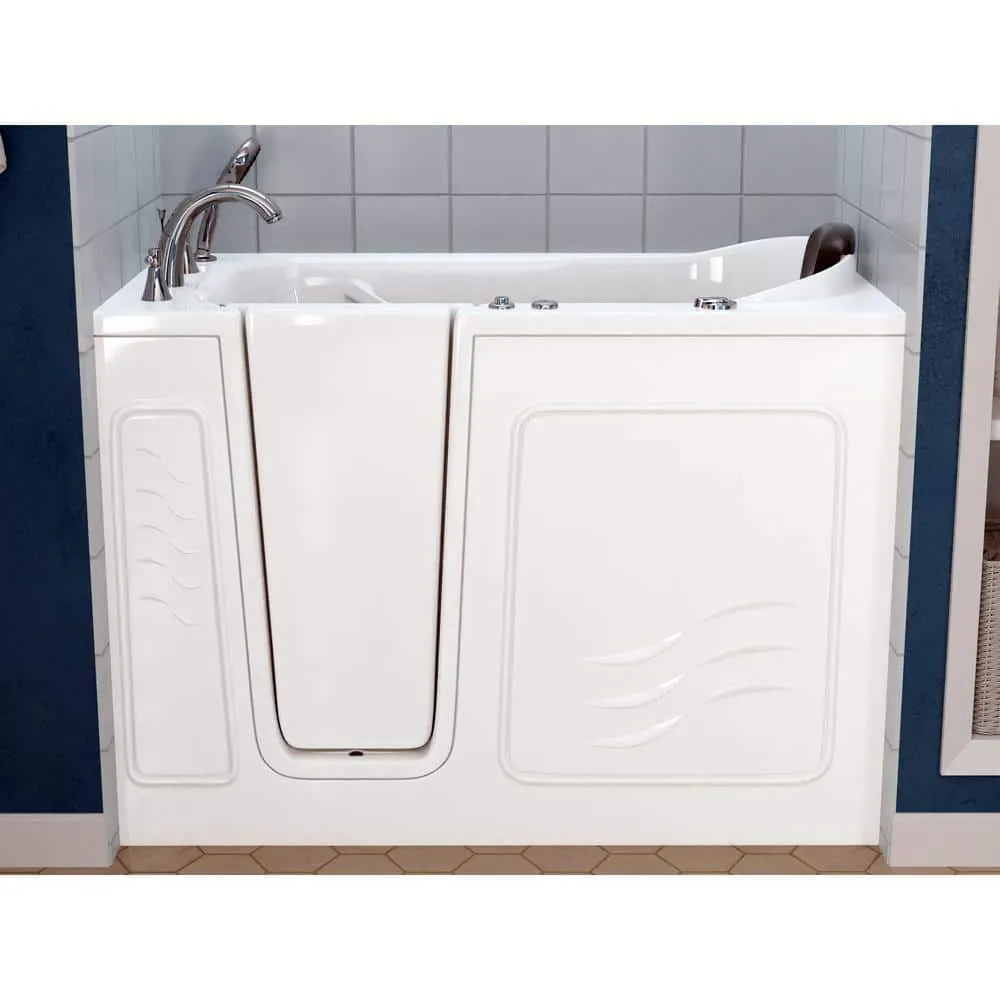 Universal Tubs Safe Premier 52.3 in. x 60 in. x 30 in. Left Drain Walk-In Whirlpool Bathtub in White, photo 15 of 17
