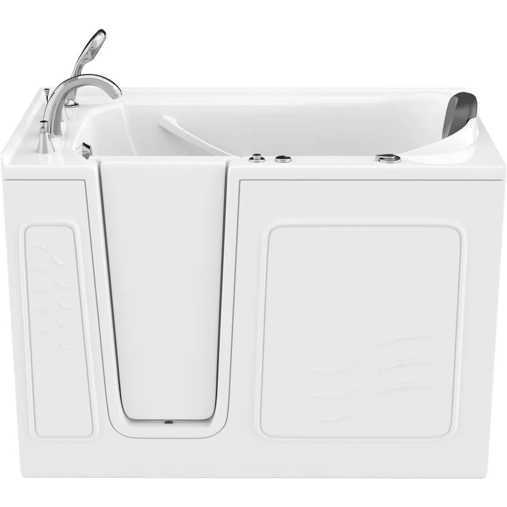Universal Tubs Safe Premier 52.3 in. x 60 in. x 30 in. Left Drain Walk-In Whirlpool Bathtub in White, photo 17 of 17