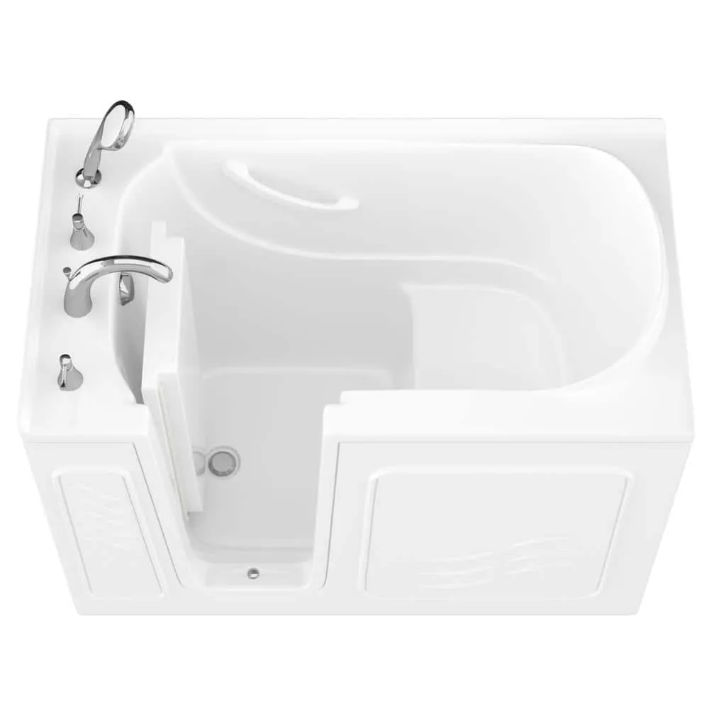 Universal Tubs HD Series 30 in. x 53 in. Left-Drain Quick-Fill Walk-In Soaking Bathtub in White, photo 14 of 21