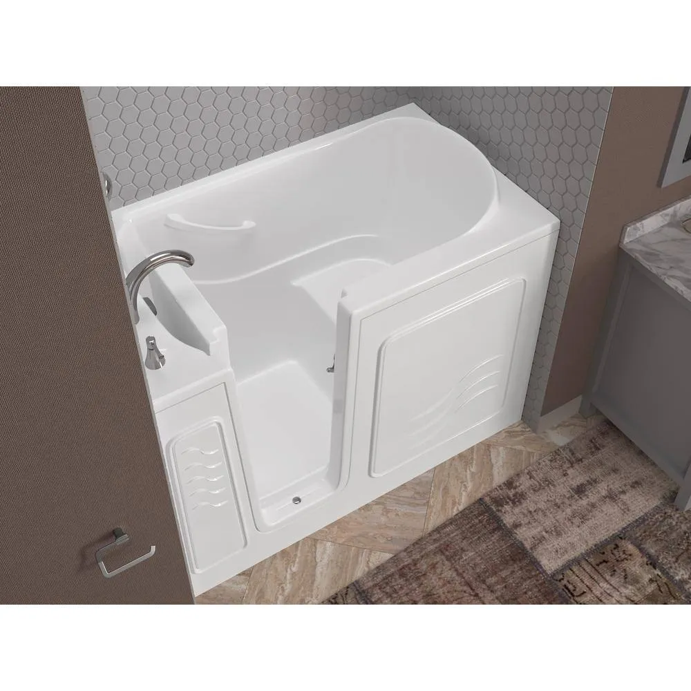 Universal Tubs HD Series 30 in. x 53 in. Left-Drain Quick-Fill Walk-In Soaking Bathtub in White, photo 21 of 21