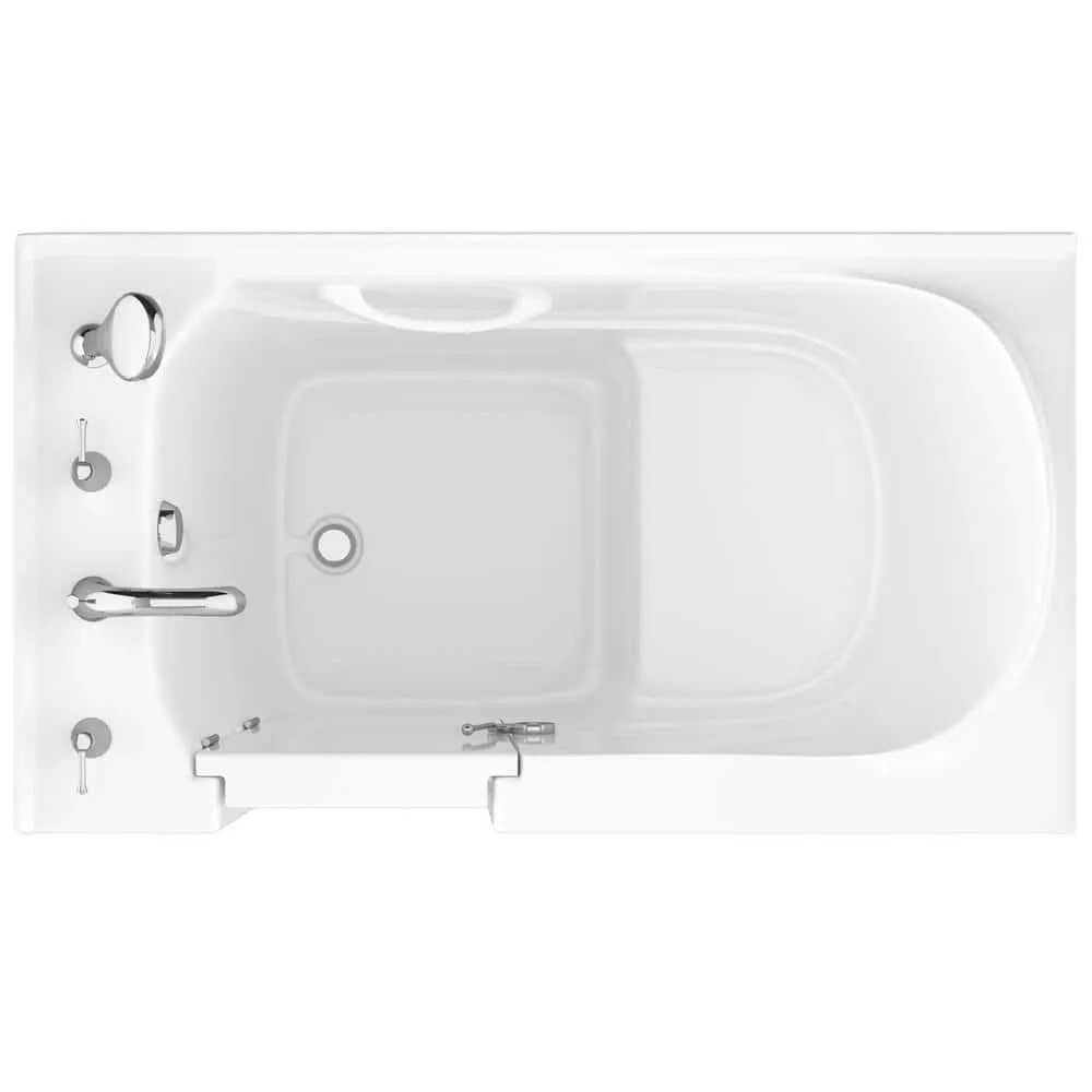Universal Tubs HD Series 30 in. x 53 in. Left-Drain Quick-Fill Walk-In Soaking Bathtub in White, photo 15 of 21