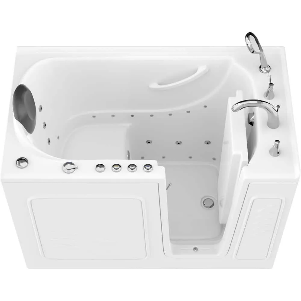 Universal Tubs Safe Premier 52.3 in. x 60 in. x 30 in. Right Drain Walk-in Air and Whirlpool Bathtub in White, photo 9 of 16