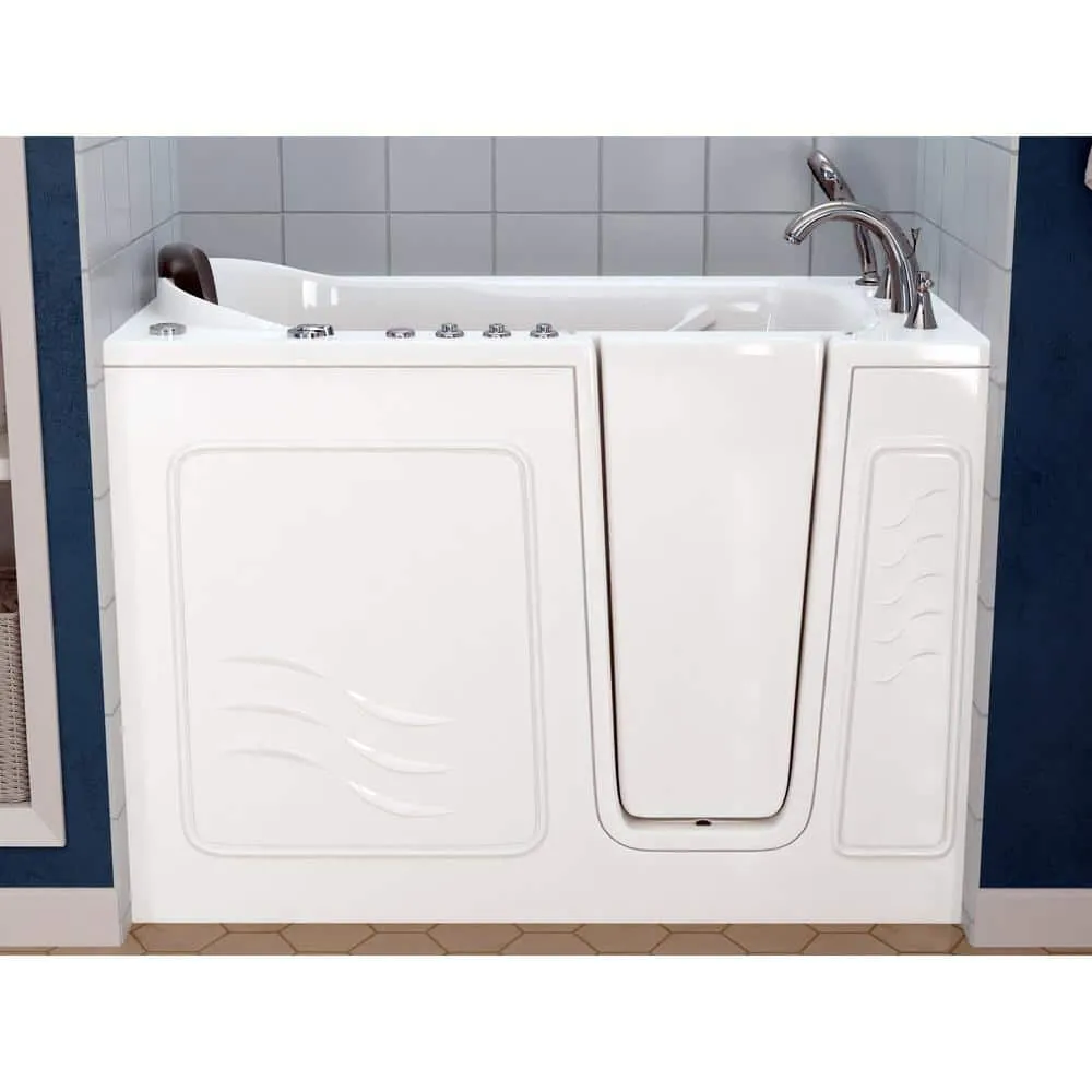 Universal Tubs Safe Premier 52.3 in. x 60 in. x 30 in. Right Drain Walk-in Air and Whirlpool Bathtub in White, photo 14 of 16