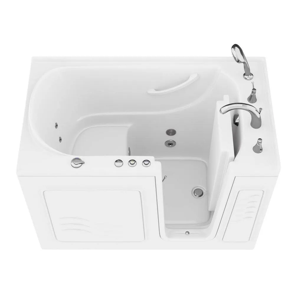 Universal Tubs 52.8 in. Walk-In Whirlpool Bathtub in White with 1.6 GPF Single Flush Toilet, Right Drain, photo 16 of 16