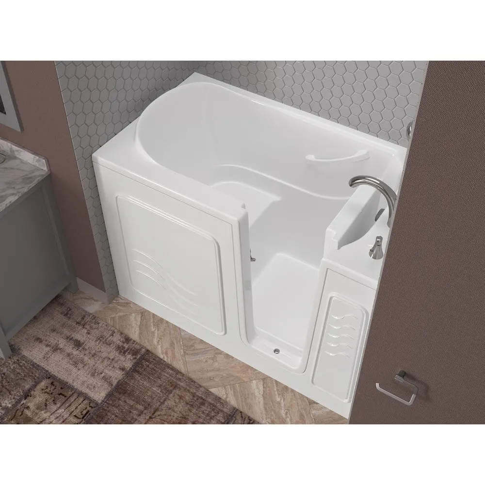 Universal Tubs HD Series 30 in. x 53 in. Right Drain Quick Fill Walk-In Soaking Bathtub in White, photo 22 of 22