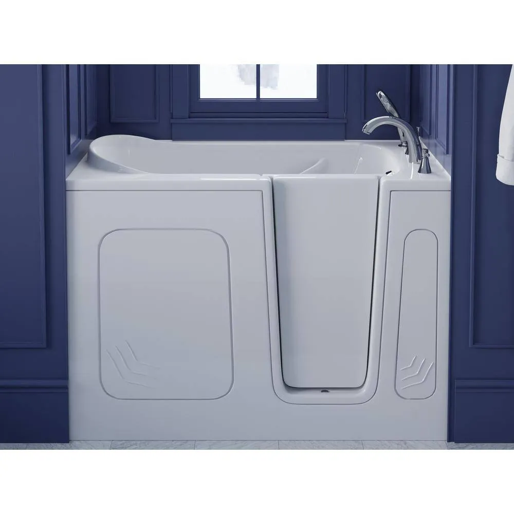 Universal Tubs HD Series 30 in. x 54 in. Right Drain Quick Fill Walk-In Soaking Bathtub in White, photo 10 of 11