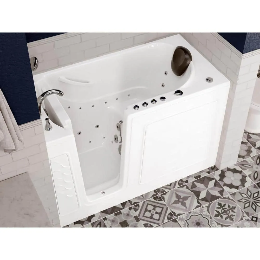 Universal Tubs Safe Premier 52.75 in. x 60 in. x 26 in. Left-Drain Walk-In Air and Whirlpool Bathtub in White, photo 14 of 17